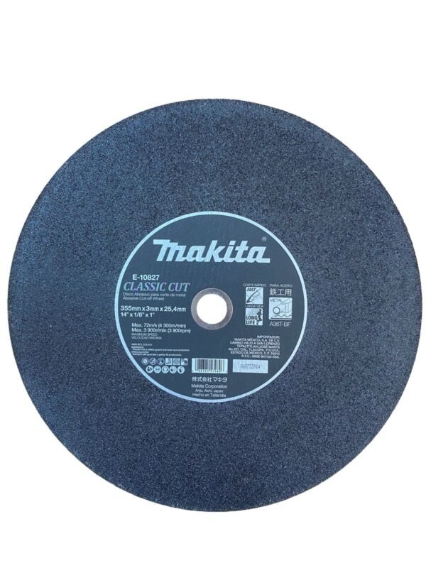 disco abrasivo makita 14¨ pulg para corte metal